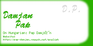 damjan pap business card